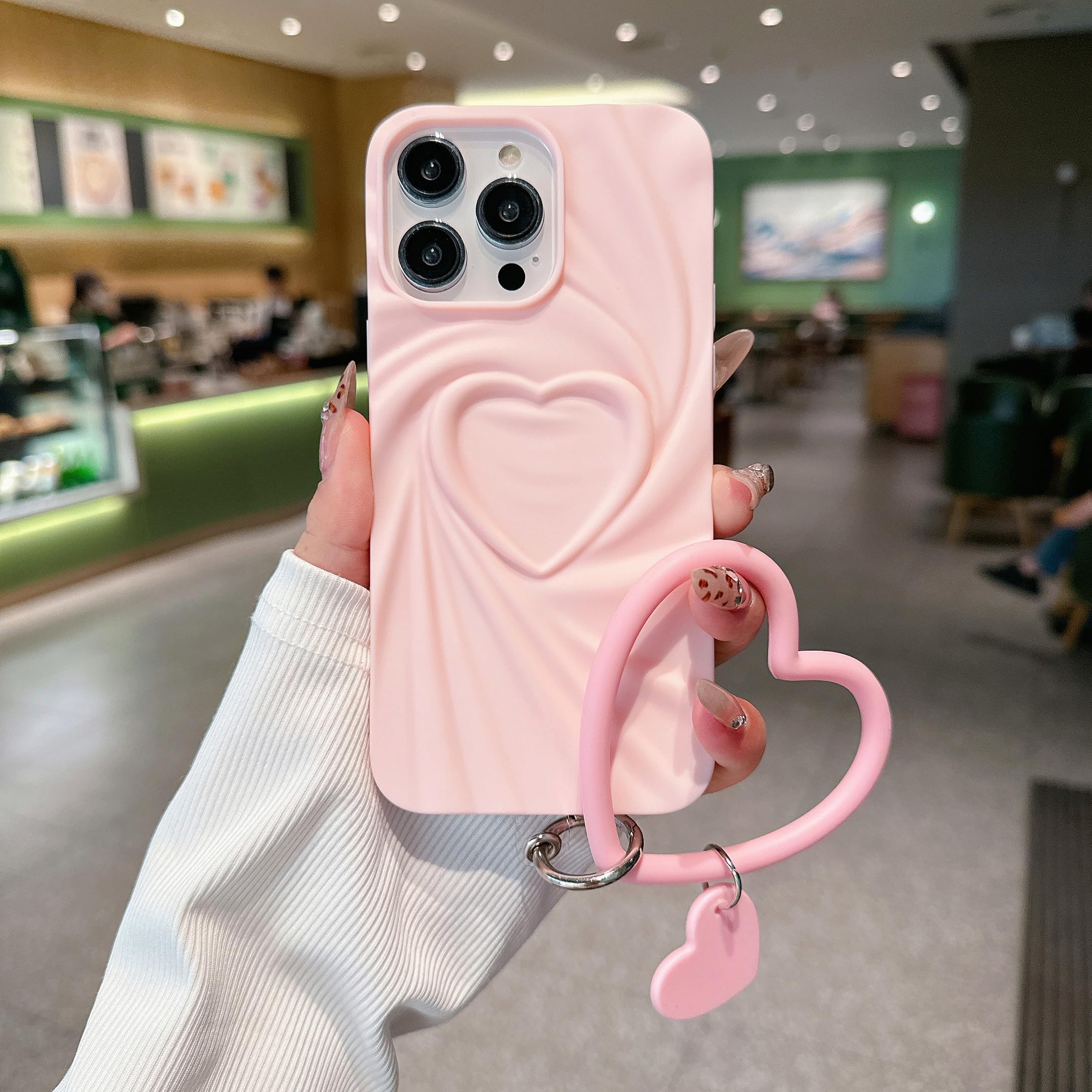 Amazon.com: FXFOOT Lovely 3D Heart Phone Case for iPhone 16 Pro